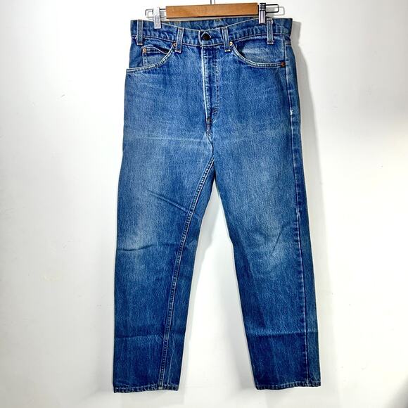 Vintage Levis 505 Orange Tab USA Denim Jeans 32 x 29 70s Straight - Picture 1 of 11